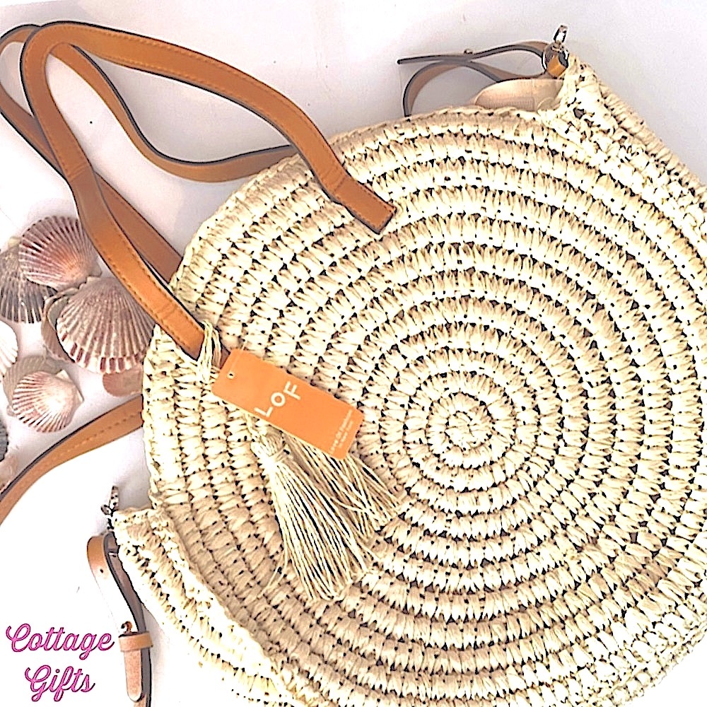 🛑SEE NEW LISTING🛑Round Straw Tote - Picture 2 of 3